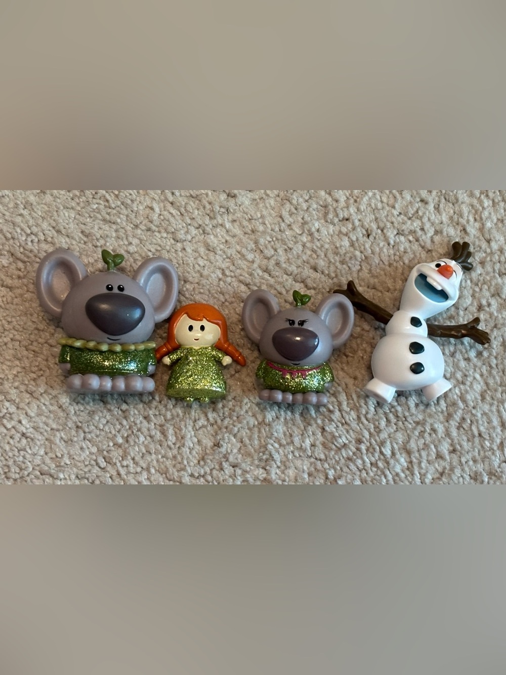 Disney Animators Collection Frozen Rock Troll Elsa Olaf Toy Figures Set